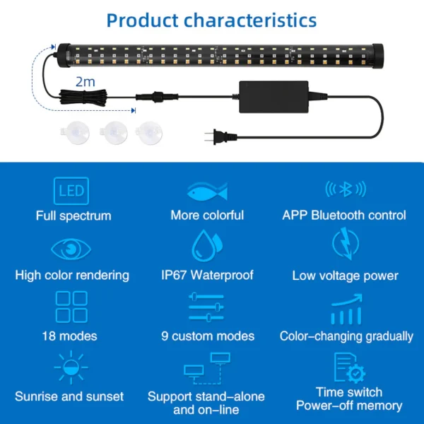 Week Aqua T12 Submersible Full Spectrum Light