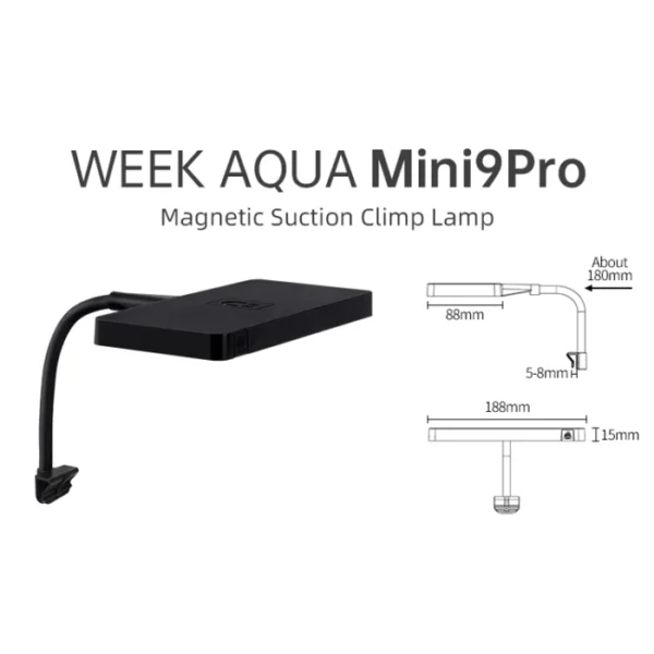 Week Aqua Mini 9 Pro B3.0 LED Aquarium Light for Nano Tanks Week Aqua Mini 9 Pro B3.0 LED aquarium light for nano tanks