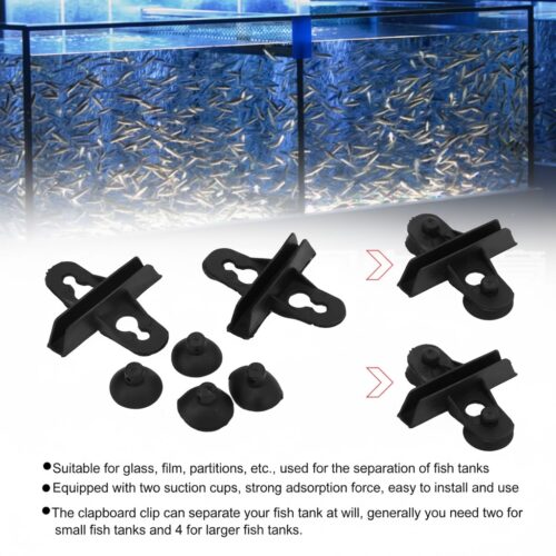 Aquarium Fish Tank Divider Suction Cup Clips (2 Pcs)