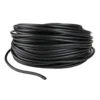 Black 6×4mm silicone aquarium air tubing, 1m.