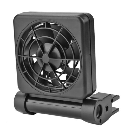 Single head aquarium cooling fan reducing tank water temperature